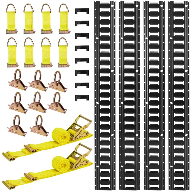 E-Track Tie-Down Rail Kit, 909 kg, 2,3 m, 4 tk