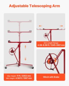 VEVOR 3353mm kipsplaadi tõstuk, 68 kg, 3353 mm, punane — pilt 3