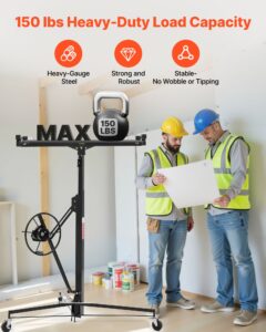 VEVOR 3353mm kipsplaadi tõstuk, 68 kg, 3353 mm, must — pilt 2