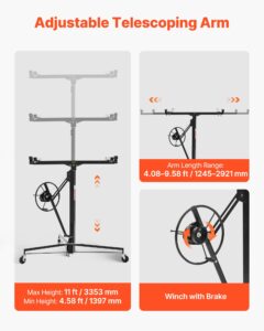VEVOR 3353mm kipsplaadi tõstuk, 68 kg, 3353 mm, must — pilt 3