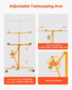 VEVOR 3353mm kipsplaadi tõstuk, 68 kg, 3353 mm, kollane — pilt 3