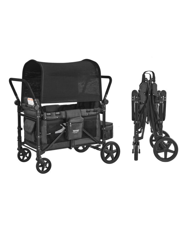 Wagon Stroller for 4 Kids, 150 kg, 1000 x 730 x 440 mm