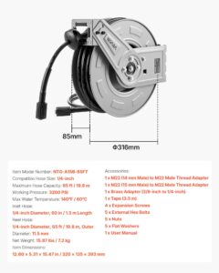 Survepesuri voolikurull, 19,8 m, 6,4 mm — pilt 7