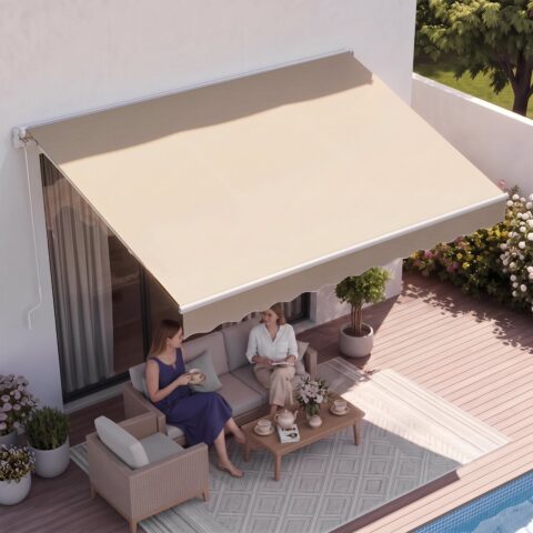 Manual Retractable Awning, 3,96 x 2,44 m, 280 g