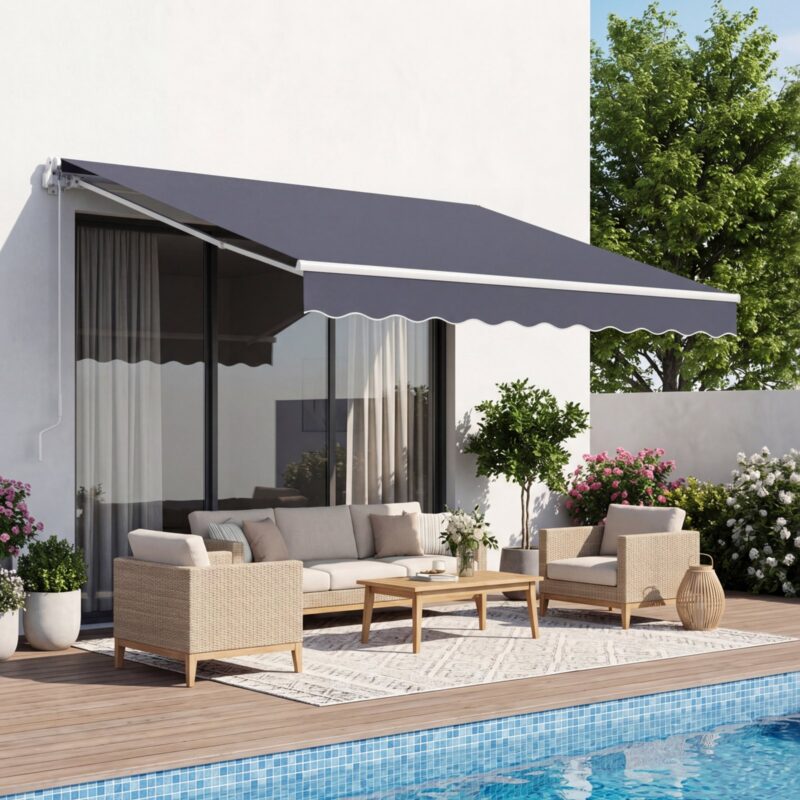 Manual Retractable Awning, 300 x 250 cm, 2,99 x 2,5 m