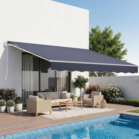 Manual Retractable Awning, 400 x 300 cm, 3,99 x 2,99 m