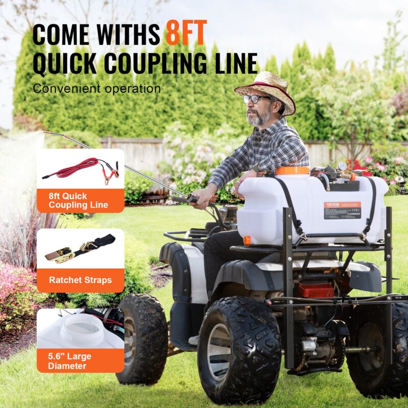 ATV täppprits, 60 L, 6,1 m