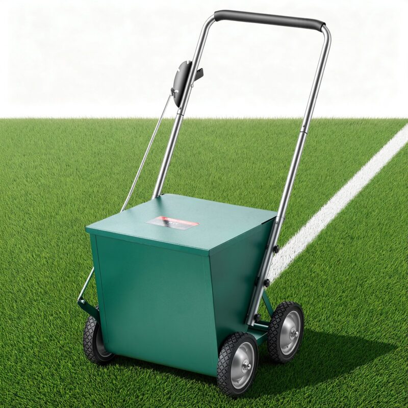 Steel Dry Line Marker 29.5kg Powder Capacity Field Dry Line Chalker, 29,5 kg, 100 mm