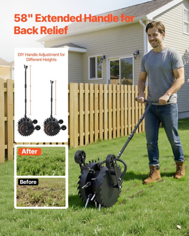Rull-murumulla aeraator, 21 kg, 42,2 cm