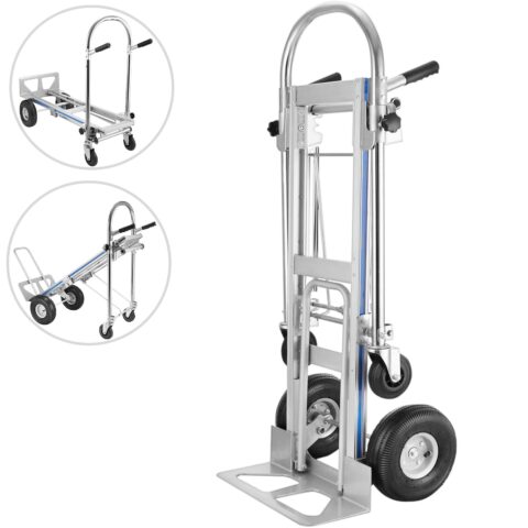 3 In 1 Aluminum Folding Sack Truck Hand Trolley Cart Car Heavy Duty Foldable, 249 kg
