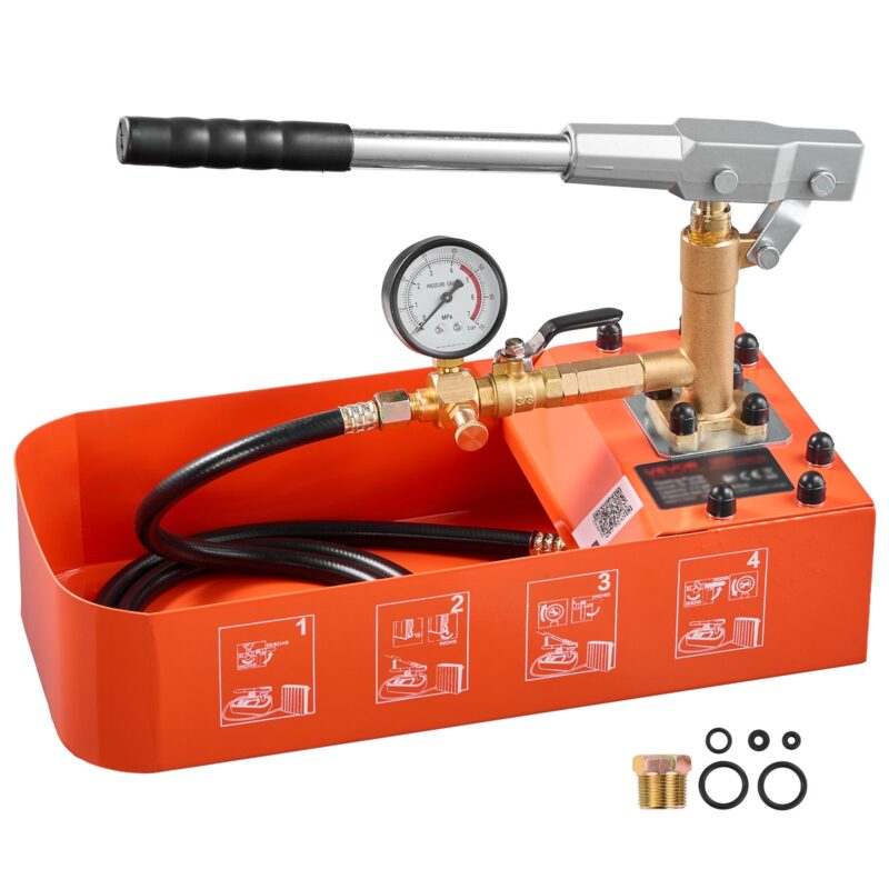 Hydrostatic Test Pump 7.57 L Hydraulic Manual Water Pressure Tester, 7,57 L