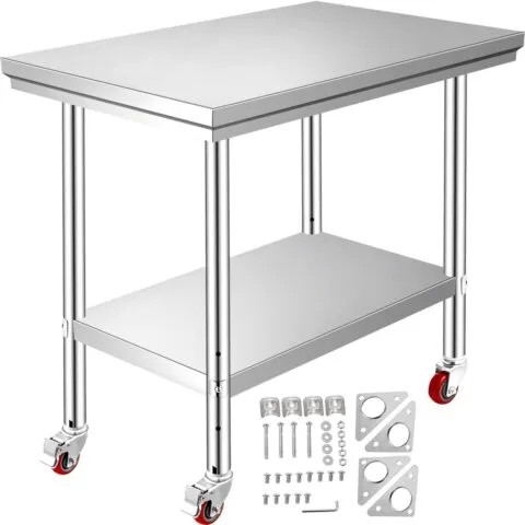 Roostevabast terasest töölaud 30,5 x 61,0 x 86,4 cm, 318 kg