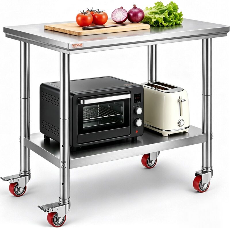 Stainless Steel Work Table 88.9 x 61.0 x 83.8 cm, 318 kg, 88,9 x 61,0 x 83,8 cm, 136 kg