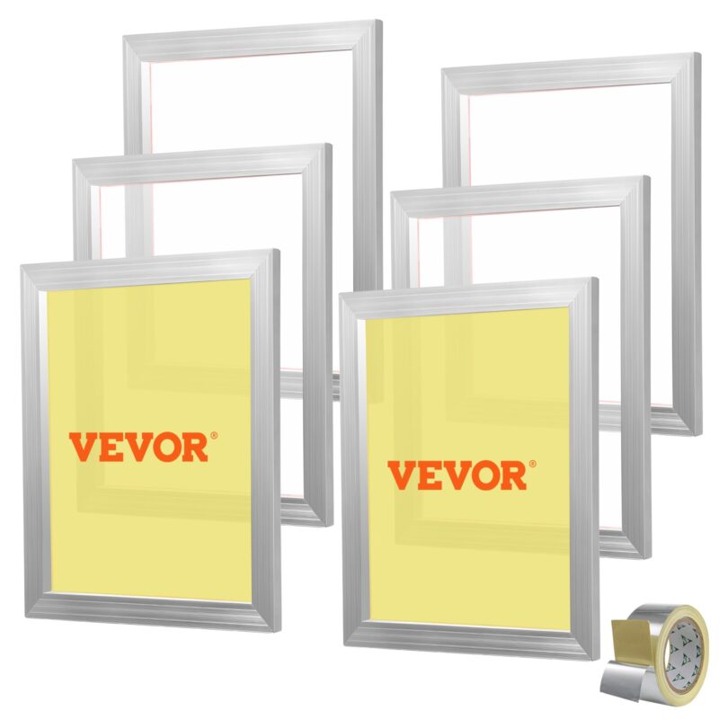 Screen Printing Kit Silk Screen Printing Frame 40.6 cm x 50.8 cm 110 Count Mesh 6pcs