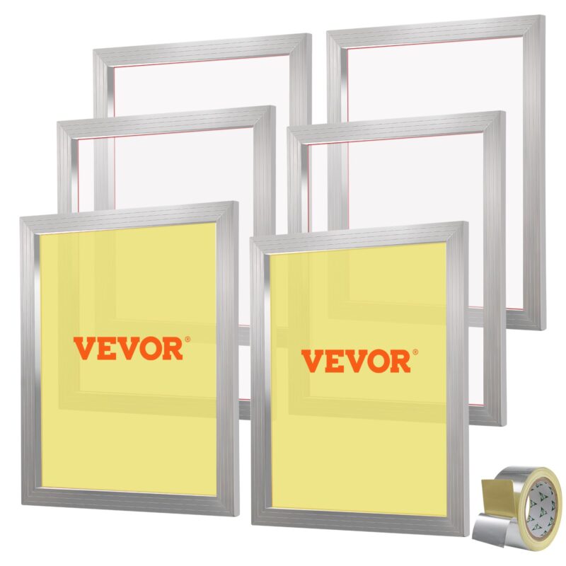 Screen Printing Kit Silk Screen Printing Frame 50.8 cm x 61 cm 110 Count Mesh 6pcs