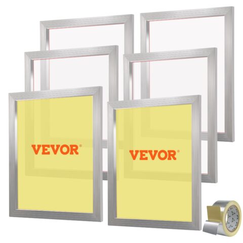 Screen Printing Press Screen Printing Machine 50.8 x 61 cm 305 Mesh 6 Screen Frames