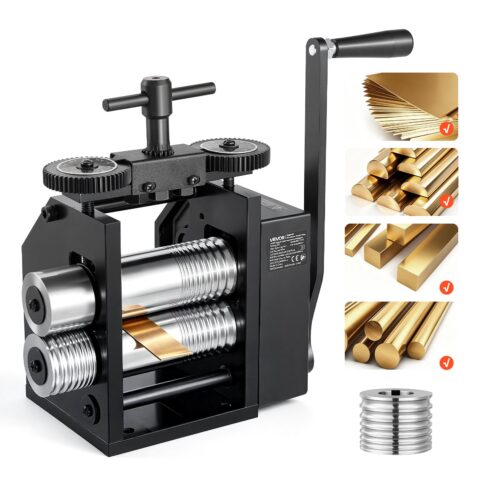 Rolling Mill 10.2 cm-1 Round Flat Square Half-Round Pressing Roller Mill, 10,2 cm, 7 mm