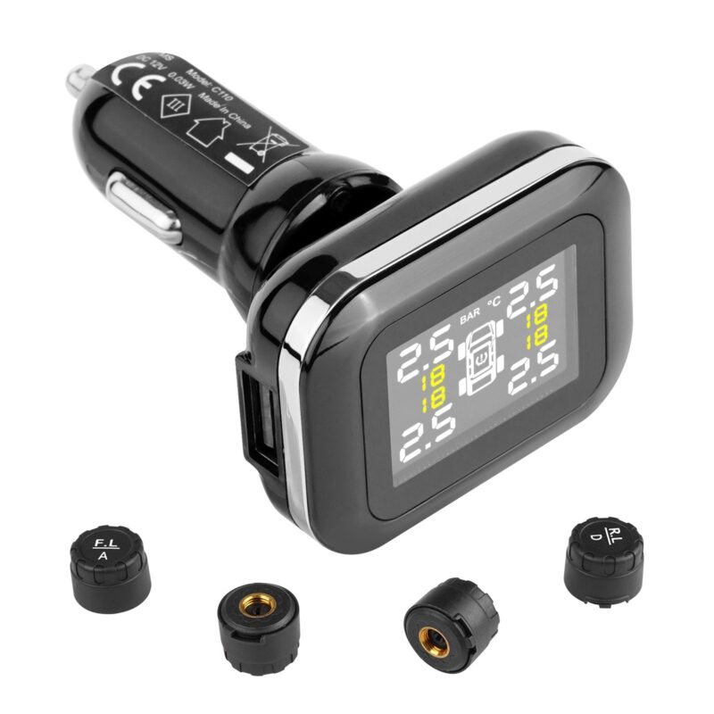 RV Tire Pressure Monitoring System, 6 m, 51 x 39 x 77 mm