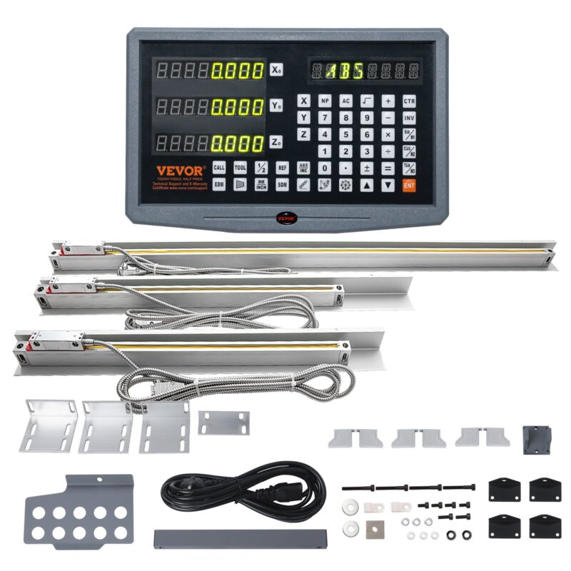 Digital Readout 40.64 cm & 45.72 cm & 96.52 cm Linear Scale 3 Axis DRO Display Kit