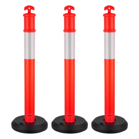 3 Pack Traffic Delineator Posts, 3 tk, 1140 mm
