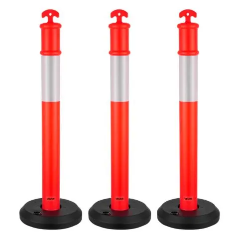 VEVOR 3 liiklust piiravat posti, 1140 mm, 3 tk, punane, 350×350×65 mm