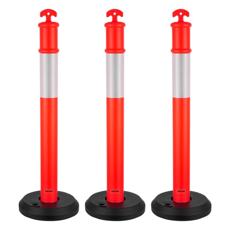 3 Pack Traffic Delineator Posts, 3 tk, 1140 mm