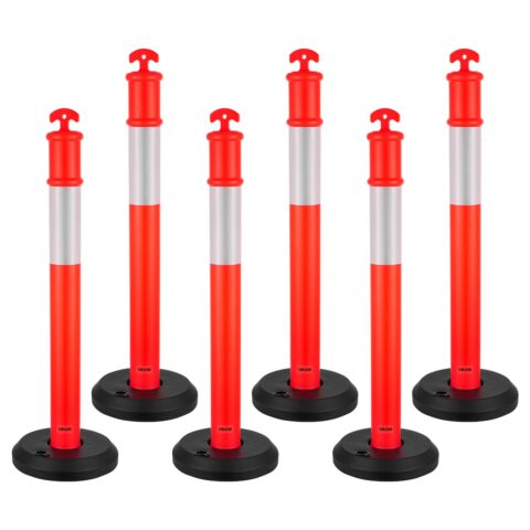 6 Pack Traffic Delineator Posts, 6 tk, 1140 mm