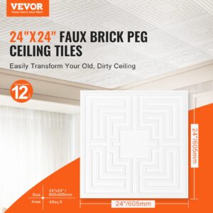 VEVOR Laeplaadid, 61,0 x 61,0 cm, 12 tk, 38 cm — pilt 2