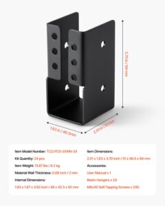 Varjatud tala riidepuu, 5,08 x 10,2 cm, 49 x 92 mm, 24 tk — pilt 7