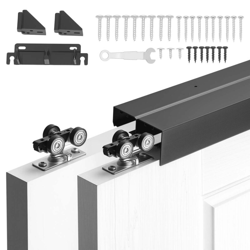 Bypass Sliding Door Hardware Kit, 45 mm paksus, 762 mm laius, 2 uksega