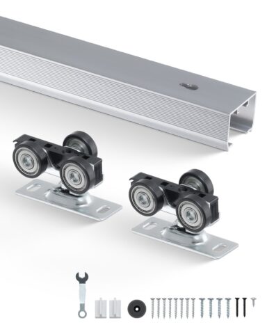 Sliding Pocket Door Hardware Track Kit, 100 kg, 1,75 m, 91,4 cm