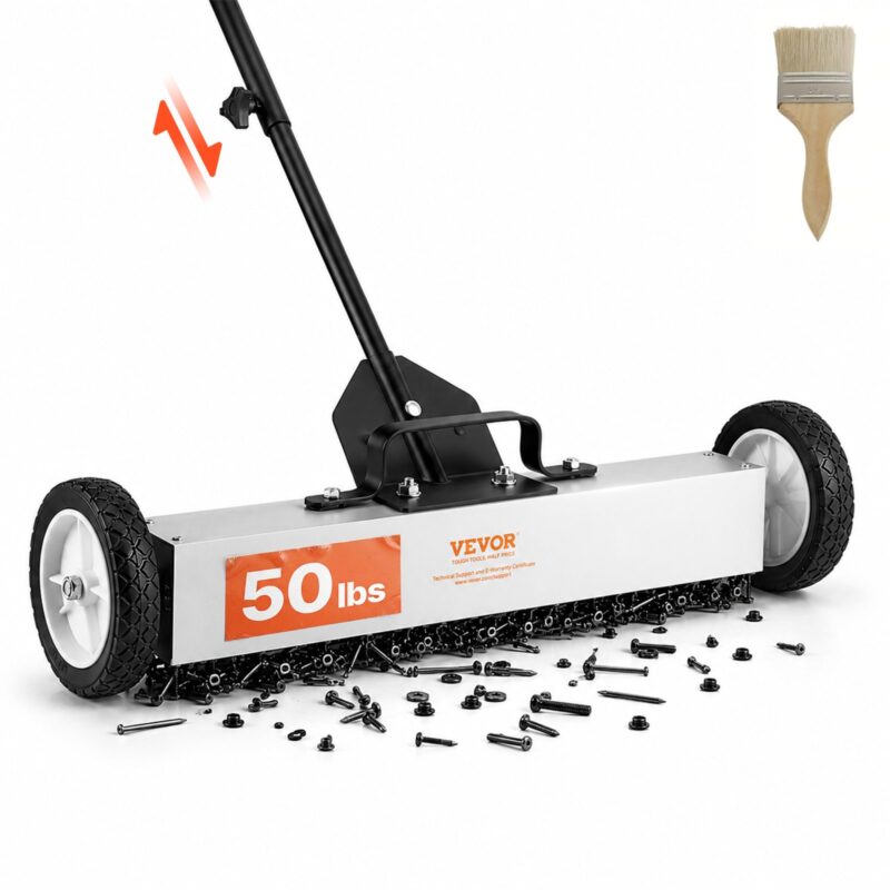 22.7 kg Rolling Magnetic Sweeper with Wheels, 22,7 kg, 74 cm
