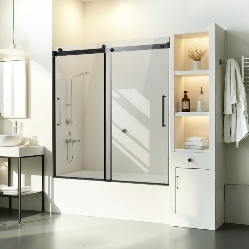 Frameless Sliding Bathtub Door, 152 cm, 7,94 mm