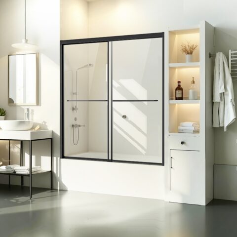 Bathtub Shower Door, 152 cm, 6,35 mm