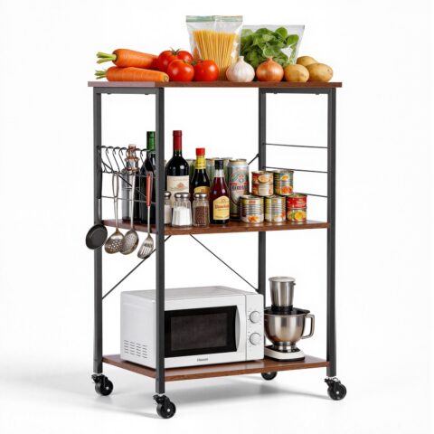 Kitchen Utility Cart, 55 kg, 60 cm, 3 tasandit