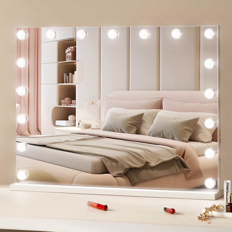 Hollywood Vanity Mirror With Lights w/ USB Type C Desktop Wallmount 59.9 cm, 59,9 cm
