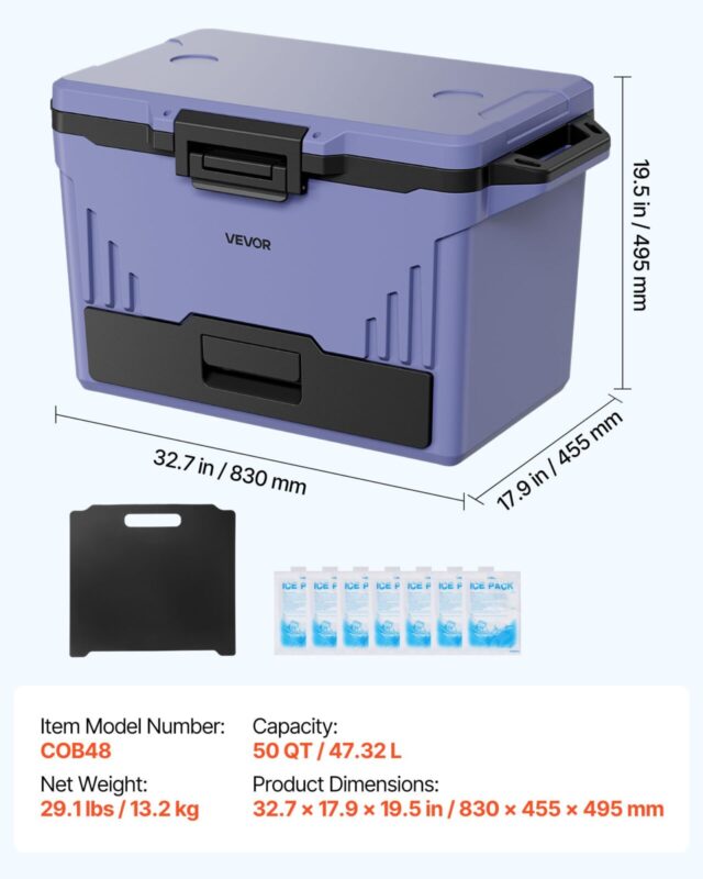 Kõva jahutuskast, 47 L