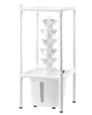 Hydroponic Growing System with Grow Light, 43,0 x 43,0 x 100,0 cm, 6 tasandit