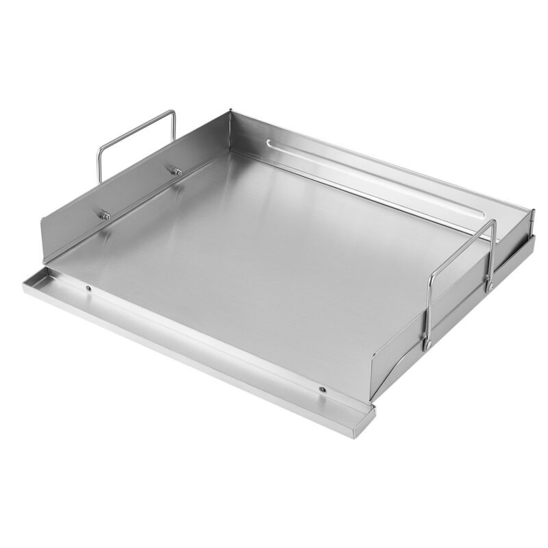 Stacmless Steel Griddle 46x41 cm Flat Top Outdoor Plate with Handle, 46 x 41 cm