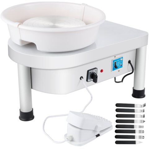 Pottery Wheel 25CM Pottery Forming Machine 280W Electric Pottery Wheel with Foot Pedal