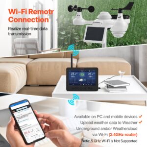 17,8 cm-1 WiFi ilmajaam 186 mm TFT-ekraaniga traadita välisandur — pilt 3
