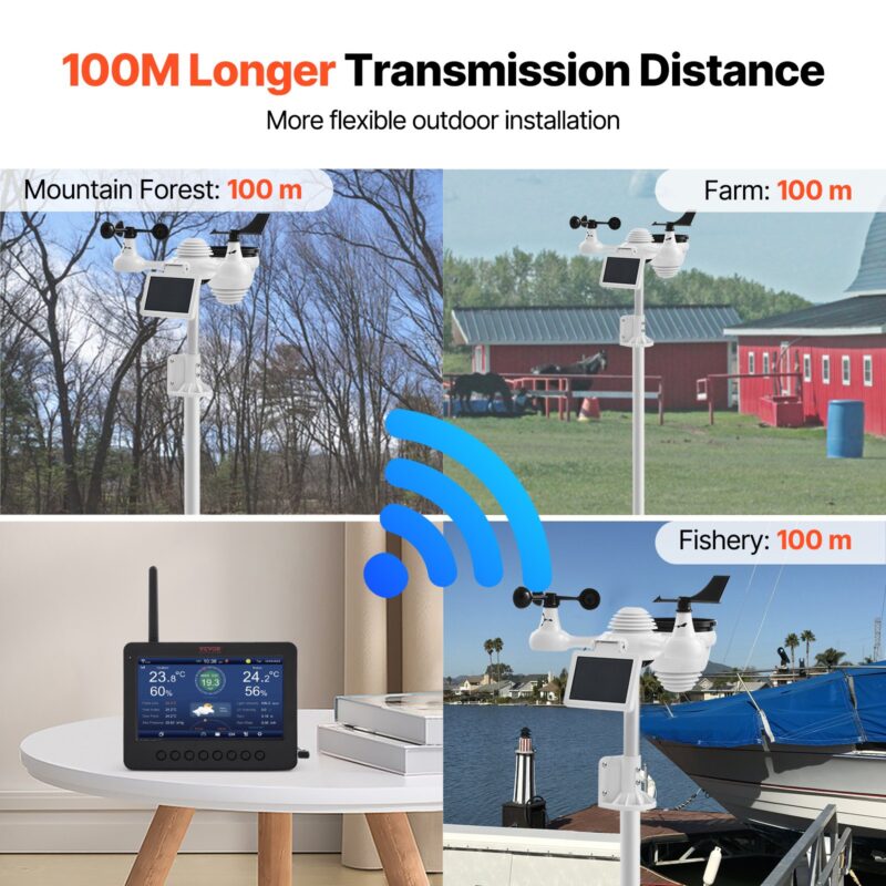 17,8 cm-1 WiFi ilmajaam 186 mm TFT-ekraaniga traadita välisandur