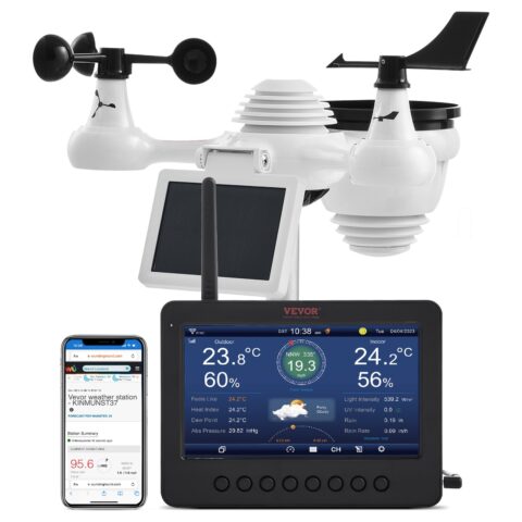 17.8 cm-1 Wi-Fi Weather Station 186mm TFT Display Wireless Outdoor Sensor, 17,8 cm, 186 mm