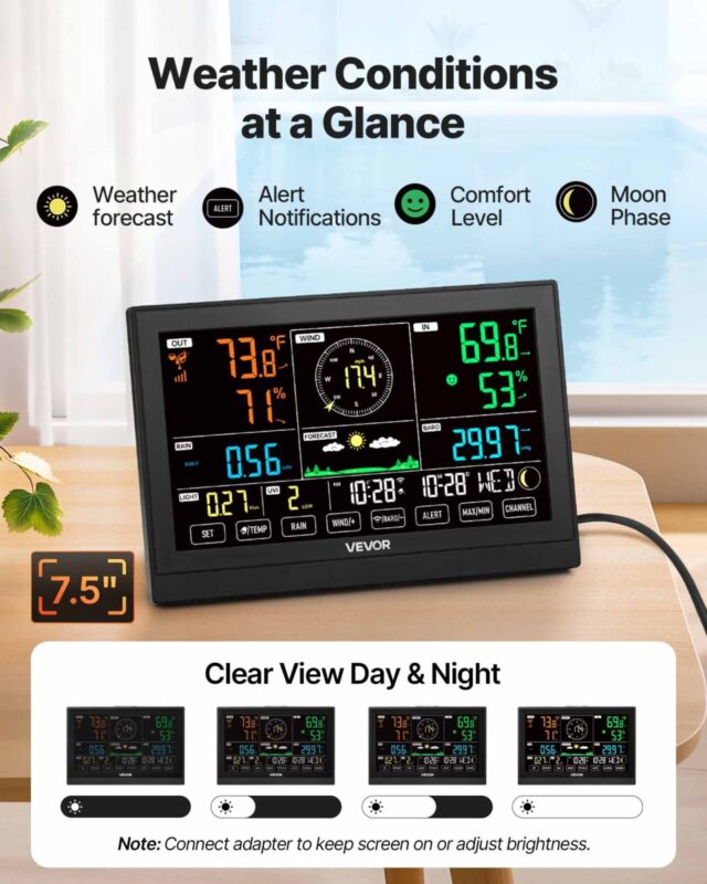 VEVOR 17,8 cm-1 WiFi ilmajaam rakendusega, 190,5 mm, 81 kg