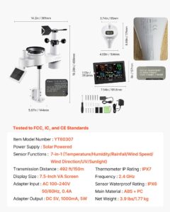 VEVOR 17,8 cm-1 WiFi ilmajaam rakendusega, 190,5 mm, 81 kg — pilt 6