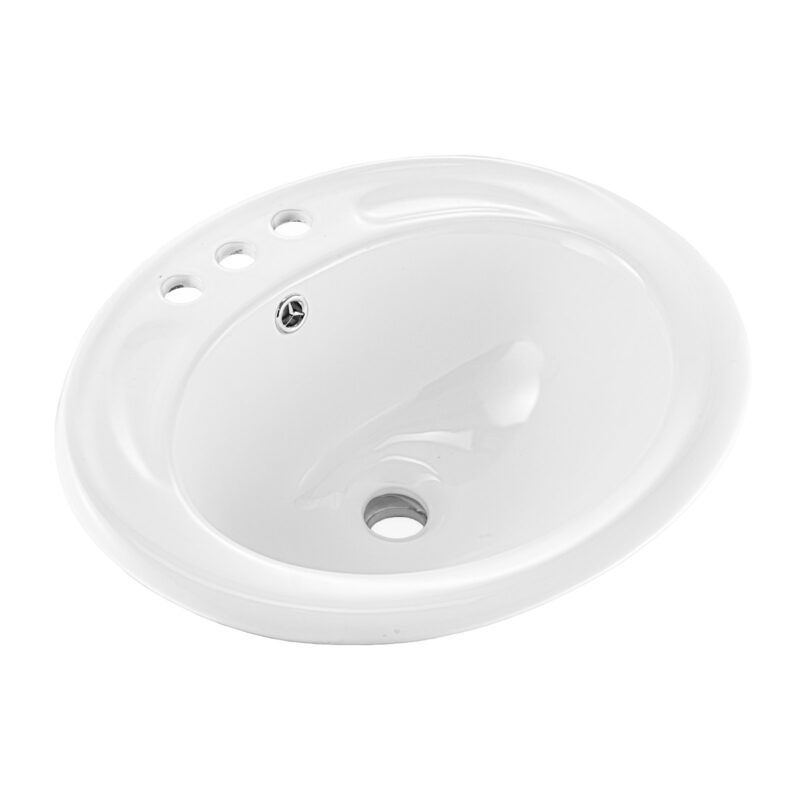Semi Recessed Bathroom Sink, 485 x 425 mm, 48,5 x 42,5 x 19,0 cm