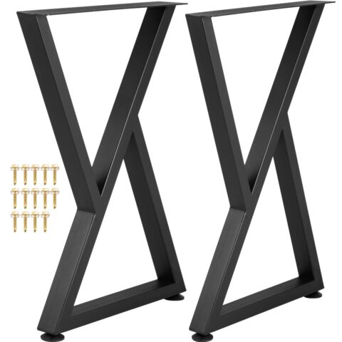 Z Shape Metal Table Legs Dining Table Legs 71.1 x 45.7 cm Desk Legs Set of 2, 454 kg