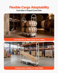 U-paadiplatvormiga veoauto Dolly, 907,18 kg, 1525 x 410 x 1510 mm — pilt 4