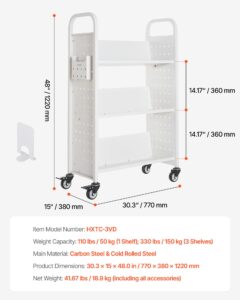 Veerev raamatukogukäru, 50 kg, 150 kg, 77 x 38 x 122 cm, 76,2 mm — pilt 7