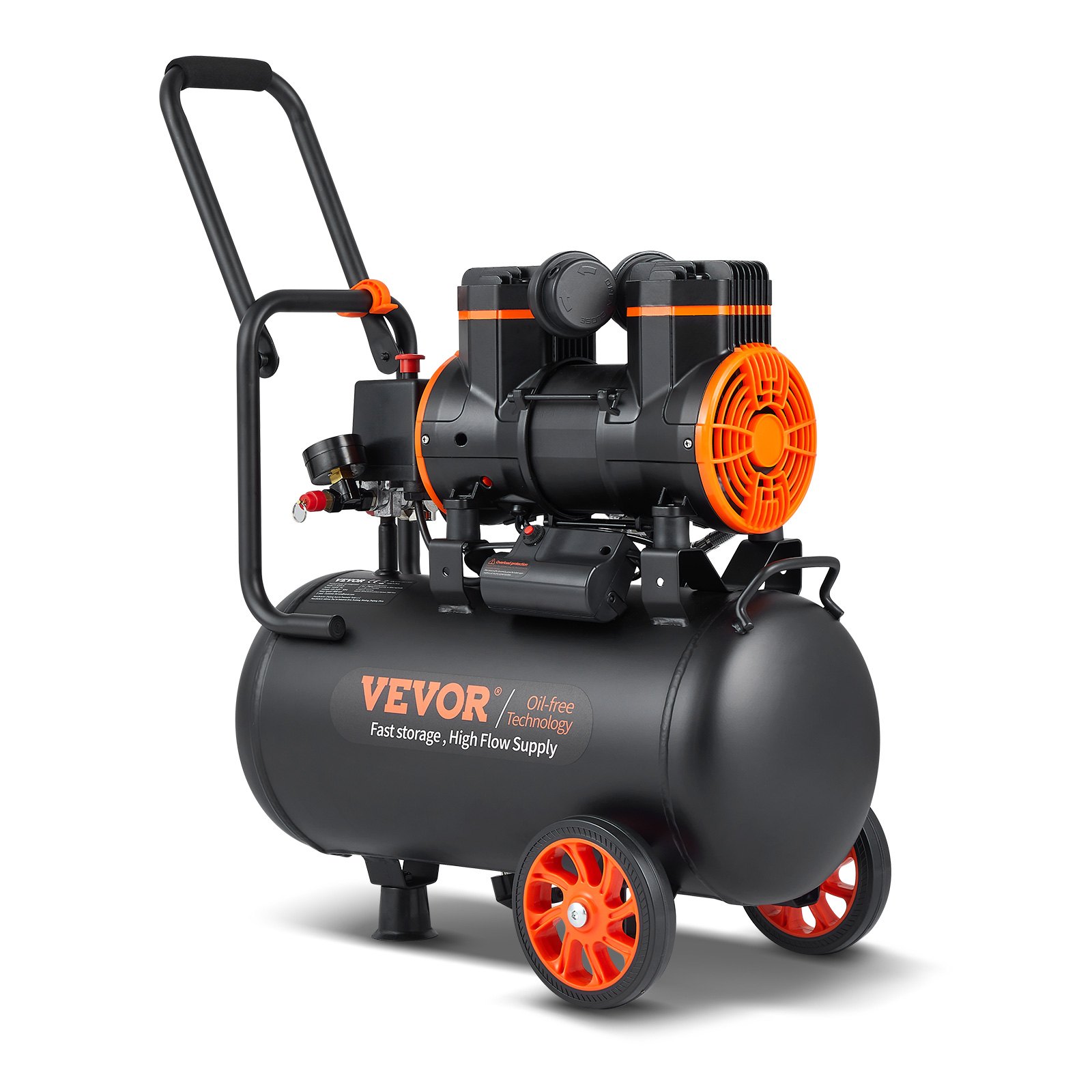 Õhukompressor 23,8 L 1450W 3,35 CFM @ 6,2 bar 70 dB õlivaba, 1450 W